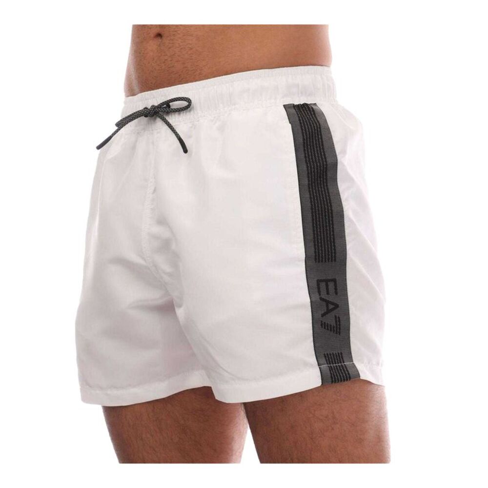 Emporio Armani EA7 Mens Polyester Swim Shorts / White